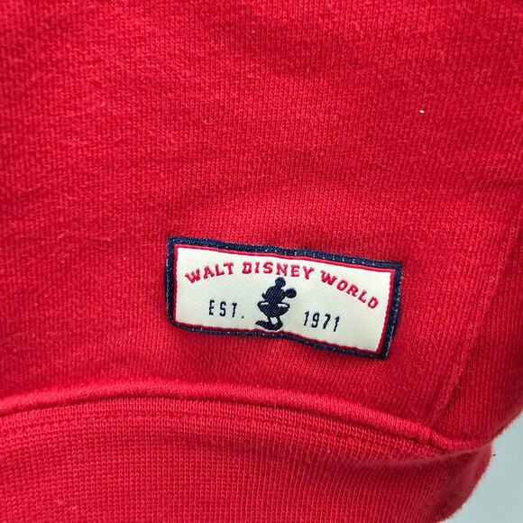 Walt Disney World Sweatshirt Hoodie Sweater Red 1971 Vintage Mickey Mouse - Picture 10 of 13